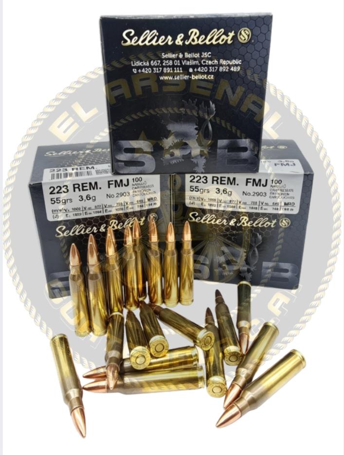 SELLIER & BELLOT .223 REM SELLIER & BELLOT FMJ: 55 Grs. .223 REM