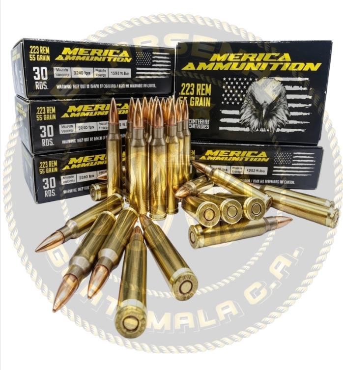 MERICA AMMUNITION .223 REM MERICA AMMUNITION FMJ: 55 Grs. .223 REM