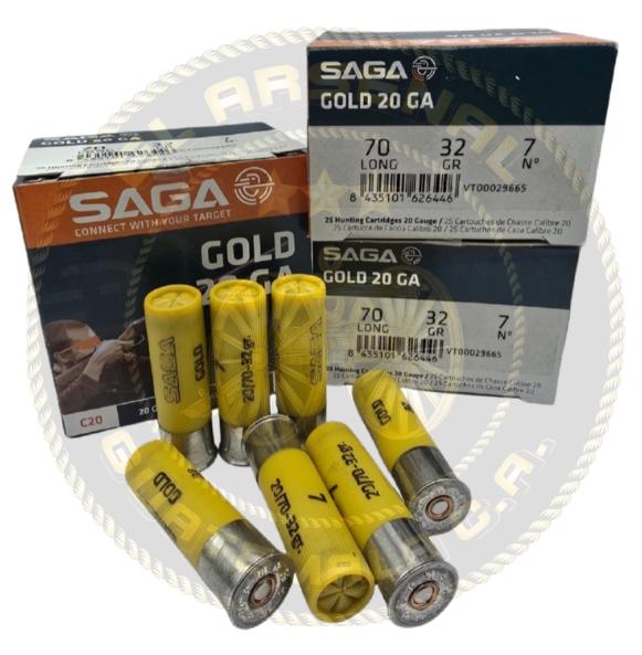 SAGA GOLD 20 GA 20 SAGA GOLD 20 GA No. 7: 32 Grs. 20