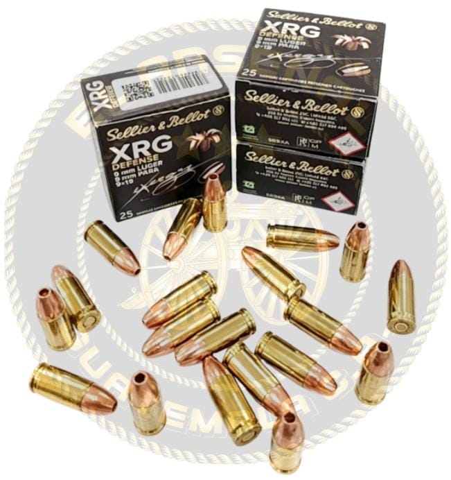 SELLIER & BELLOT 9MM. SELLIER & BELLOT XRG JHP: 100 Grs. 9MM